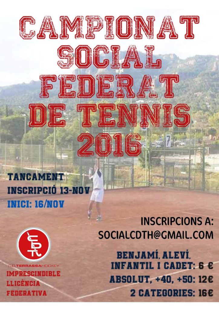 Campionat Social Federat de Tennis 2016